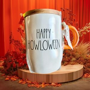 NEW Rae Dunn HAPPY HOWLOWEEN Dog Parent Mug Lid/Coaster